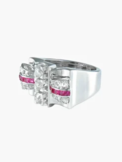 Bague noeud papillon or blanc