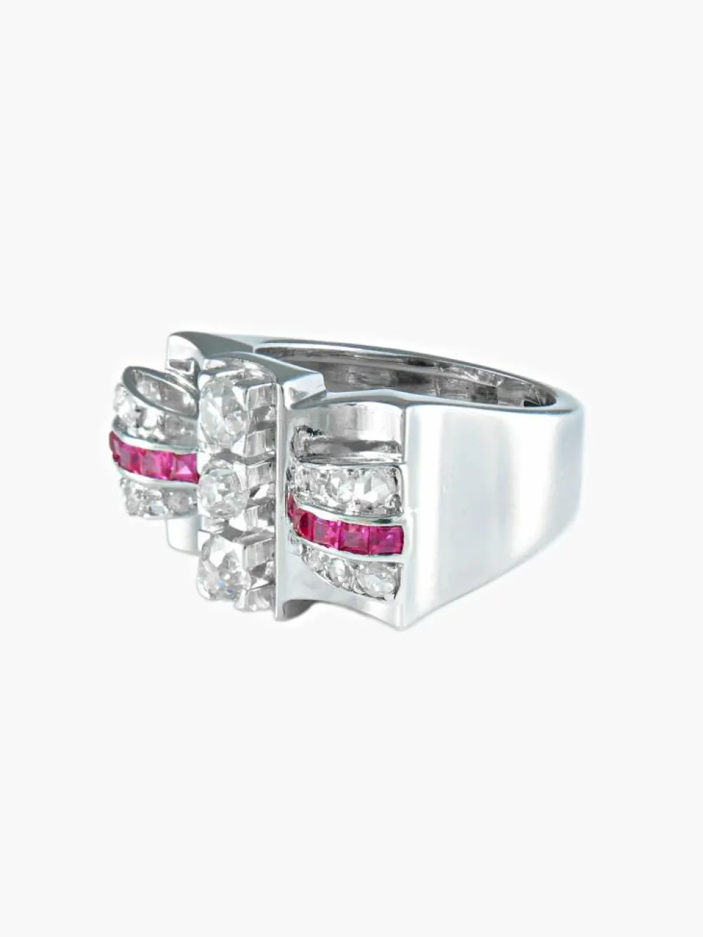 Bague noeud papillon or blanc