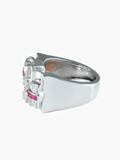 Bague noeud papillon or blanc