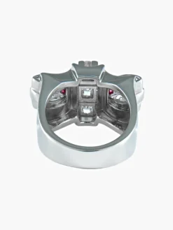 Bague noeud papillon or blanc