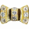 Bague noeud XXL Art Déco or jaune, 2,46 carats de diamant (circa 1950)