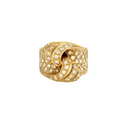 Bague nouée pavage diamants