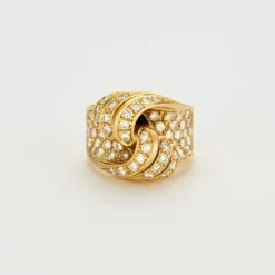 Bague nouée pavage diamants