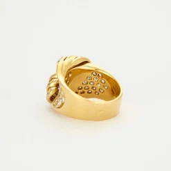 Bague nouée pavage diamants