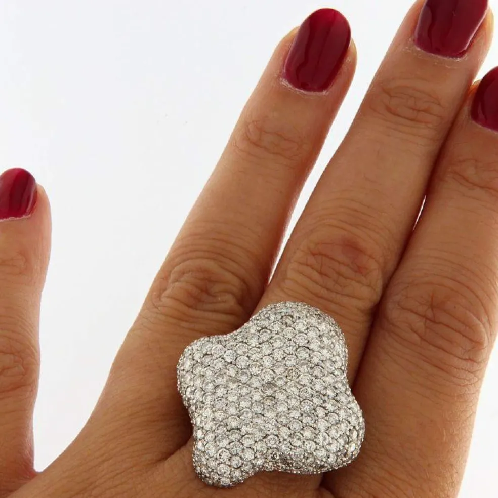 Bague Nuage pavage diamants 5,17 ct