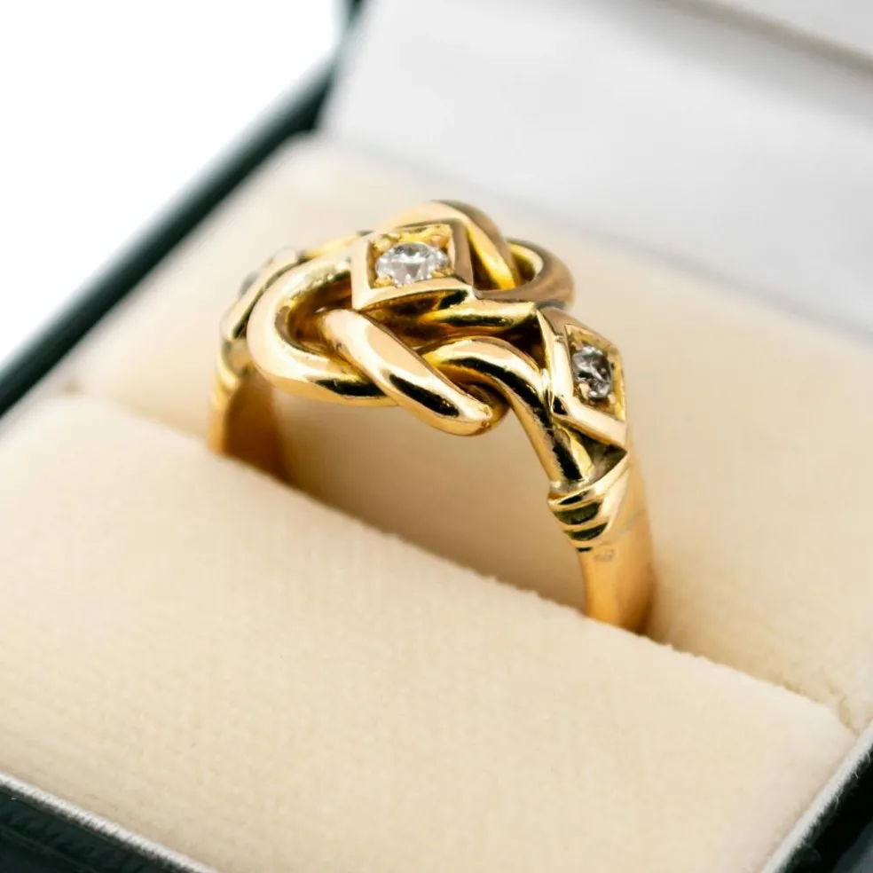Bague nœud d'amour en diamant
