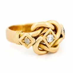 Bague nœud d'amour en diamant
