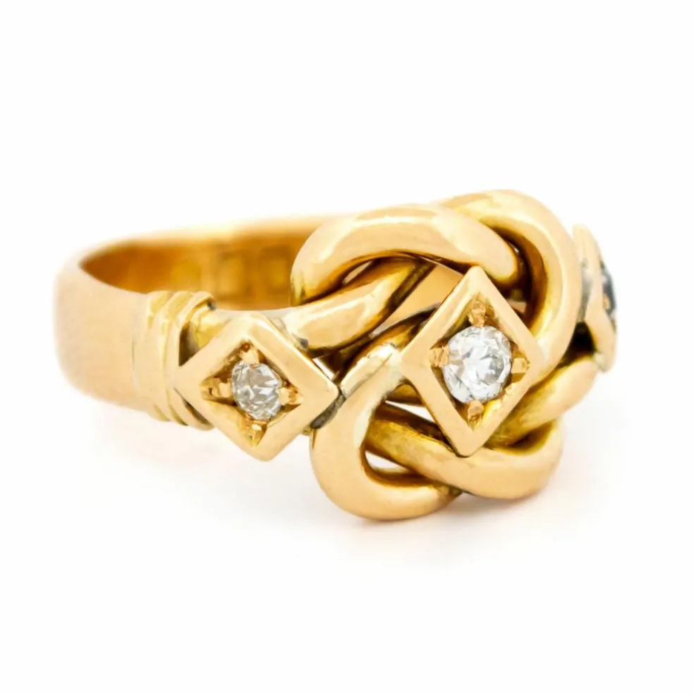 Bague nœud d'amour en diamant