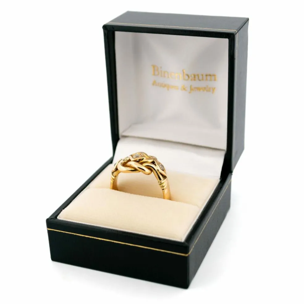 Bague nœud d'amour en diamant