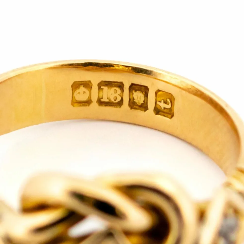 Bague nœud d'amour en diamant