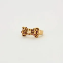 Bague Nœud Diamants et Rubis