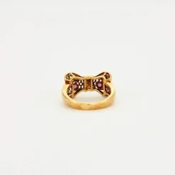 Bague Nœud Diamants et Rubis