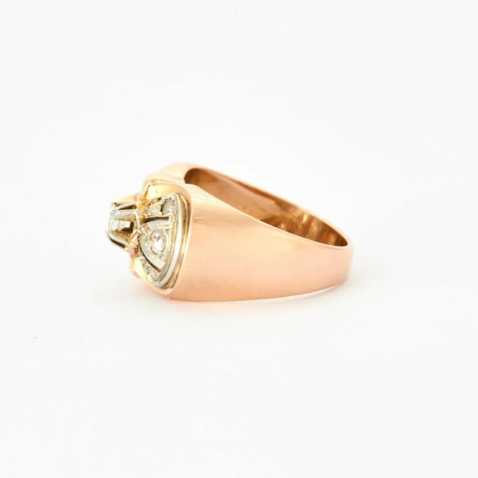 Bague nœud diamants or jaune