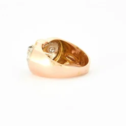 Bague nœud diamants or jaune