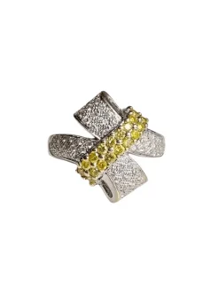 Bague nœud, en or et diamants