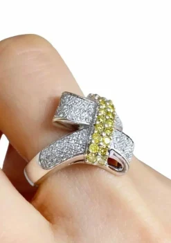 Bague nœud, en or et diamants