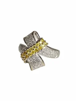 Bague nœud, en or et diamants