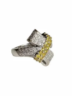 Bague nœud, en or et diamants