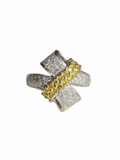 Bague nœud, en or et diamants