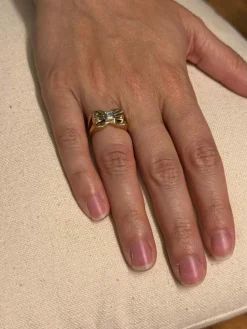 Bague nœud papillon en or rose et diamant