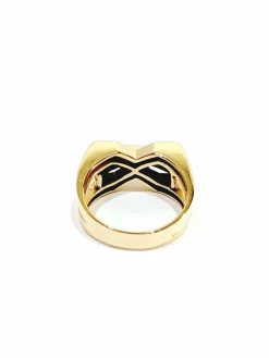 Bague nœud papillon en or rose et diamant