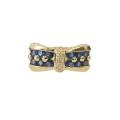 Bague nœud Saphir & Diamants
