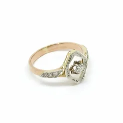 Bague Octogonale Diamants