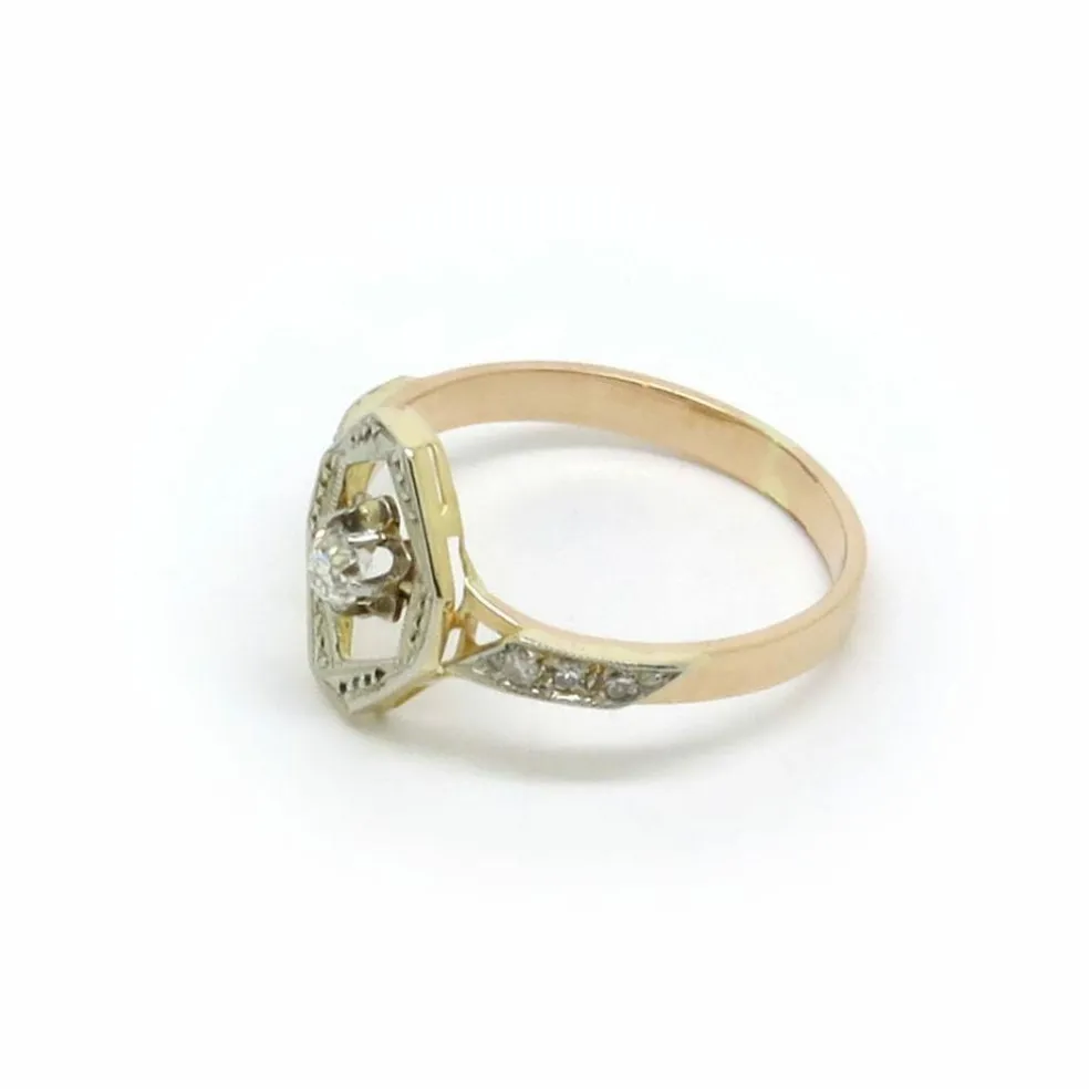 Bague Octogonale Diamants