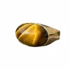 Bague oeil de tigre or jaune 18 carats