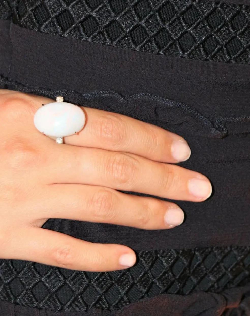Bague OPALE blanche d'Australie