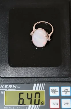 Bague OPALE blanche d'Australie