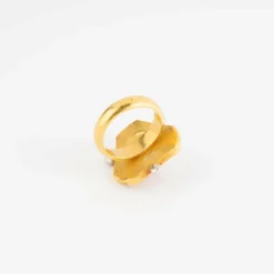 Bague opale de feu pain de sucre