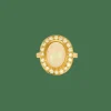 Bague opale diamants