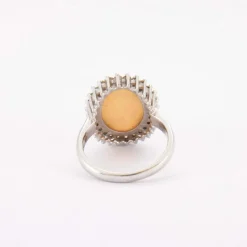 Bague opale, diamants