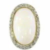 Bague opale et diamants
