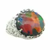 Bague opale noire d'Australie 4.74 cts, mine de Lightning Ridge