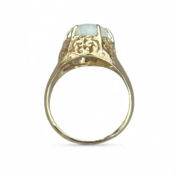 Bague opale or jaune 18 carats