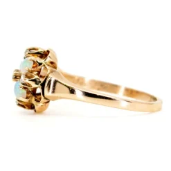 Bague opales, diamants