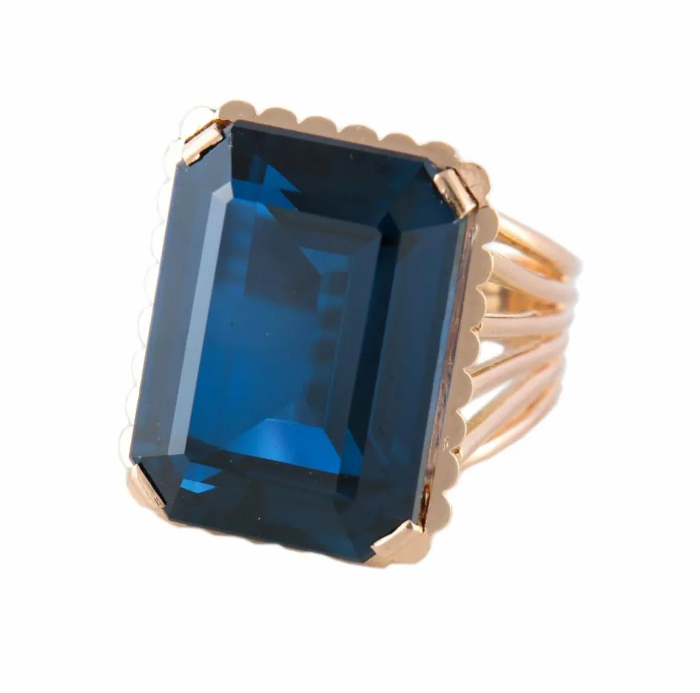 BAGUE OR & SPINELLE