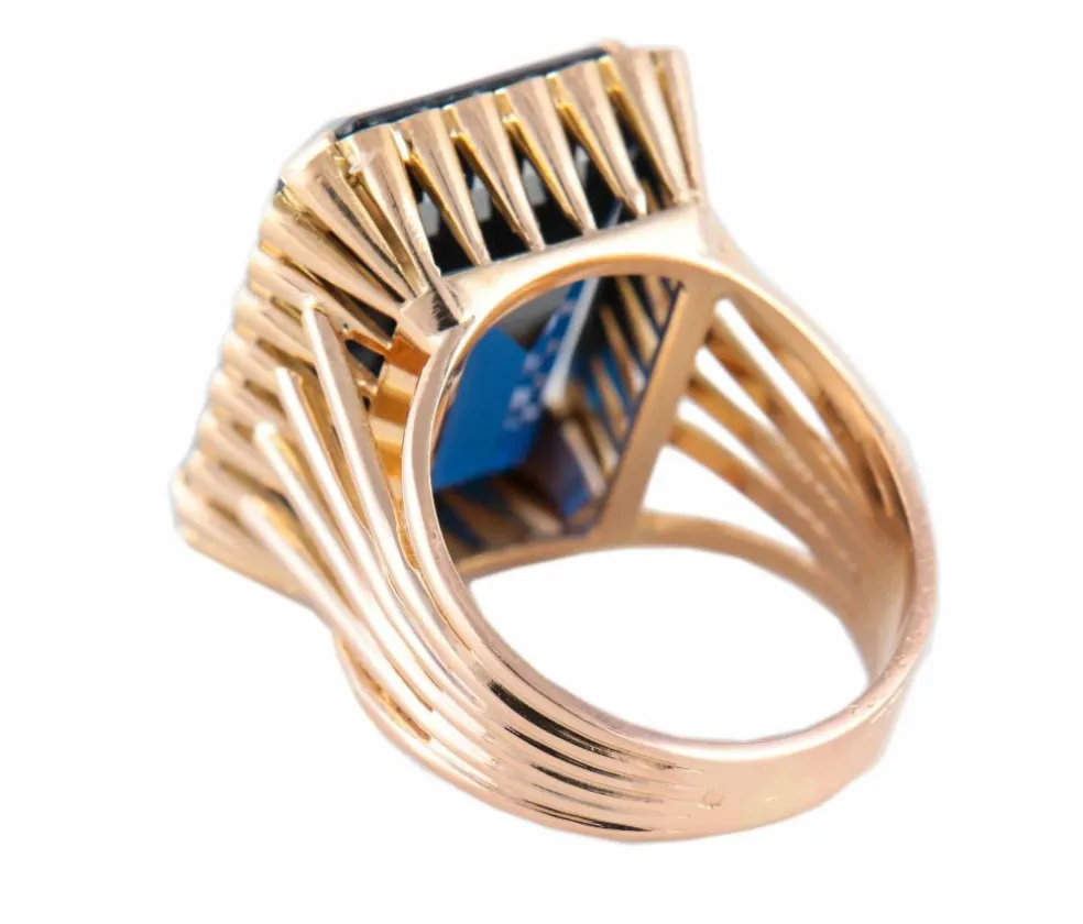 BAGUE OR & SPINELLE