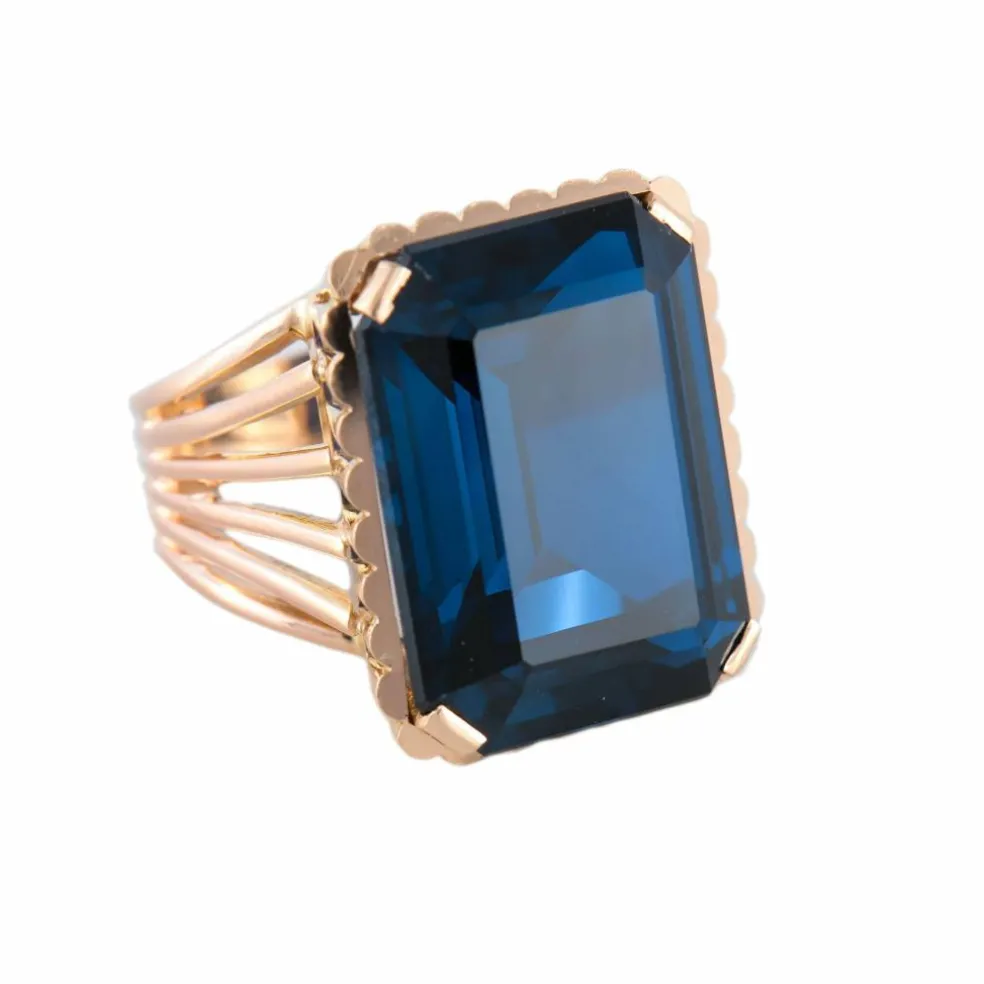 BAGUE OR & SPINELLE