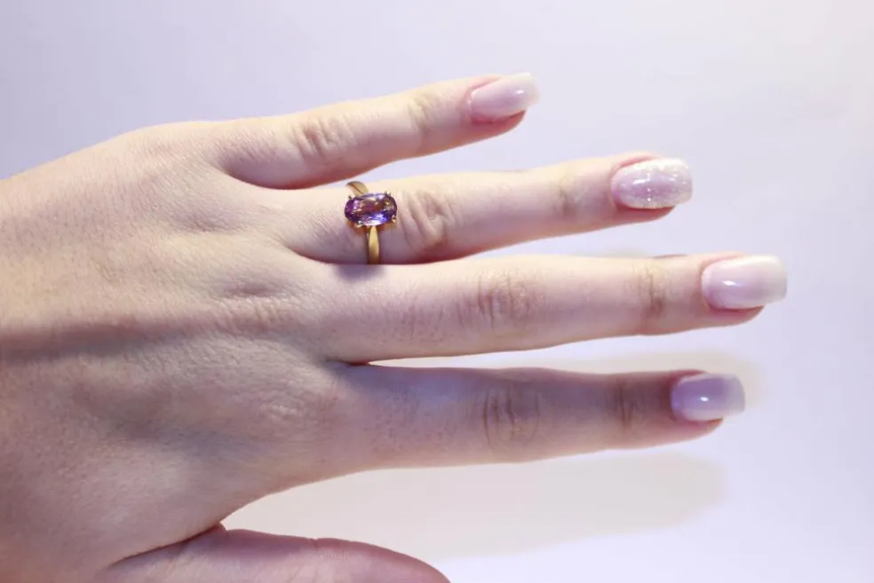 Bague Or Améthyste