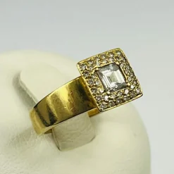 Bague Or avec Diamant Central