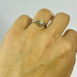 Bague Or avec Diamant Solitaire