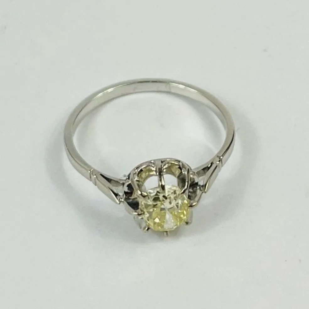 Bague Or avec Diamant Solitaire