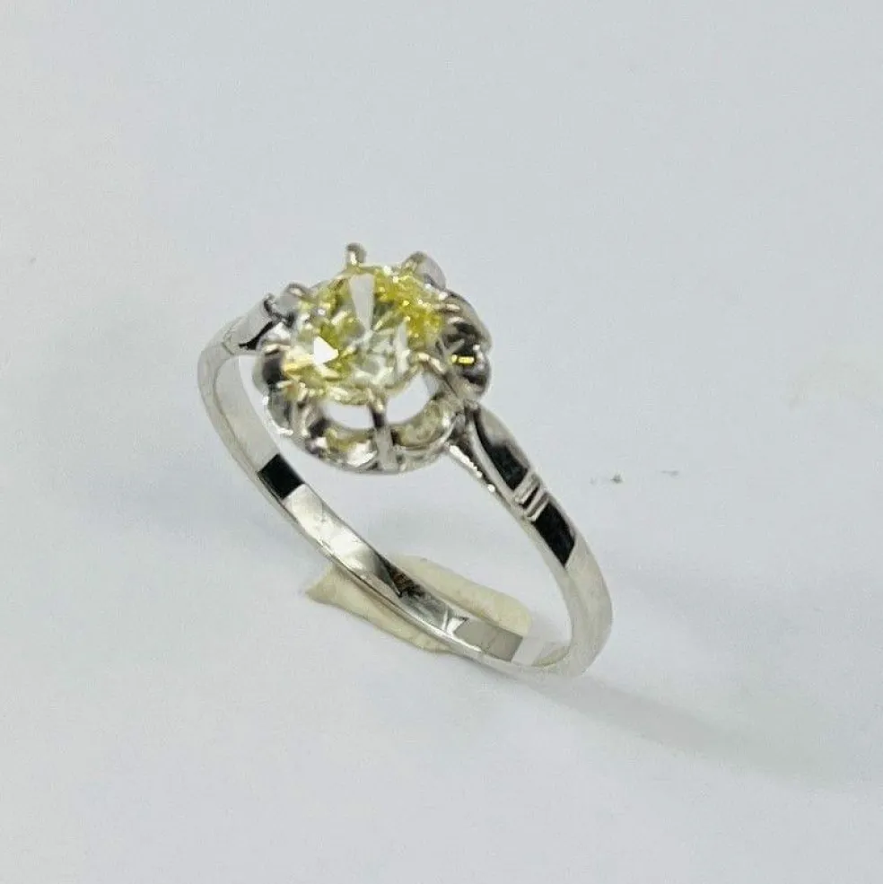 Bague Or avec Diamant Solitaire