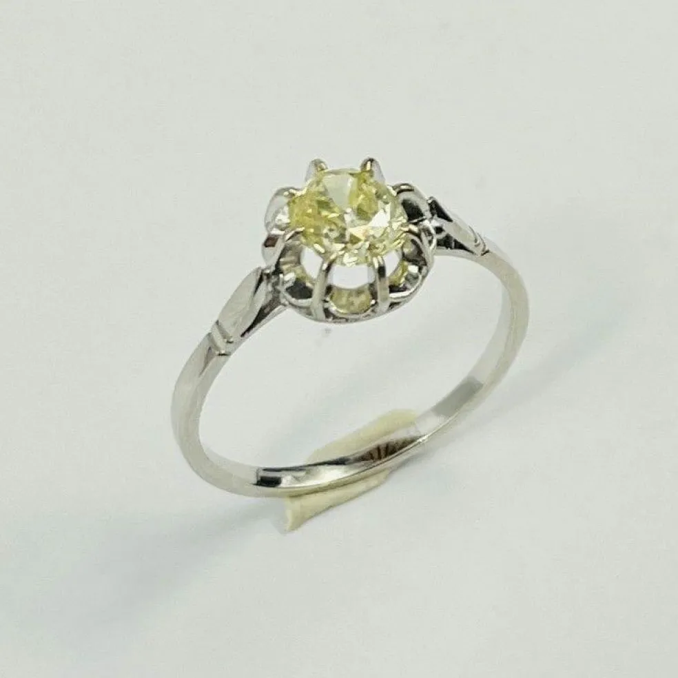 Bague Or avec Diamant Solitaire