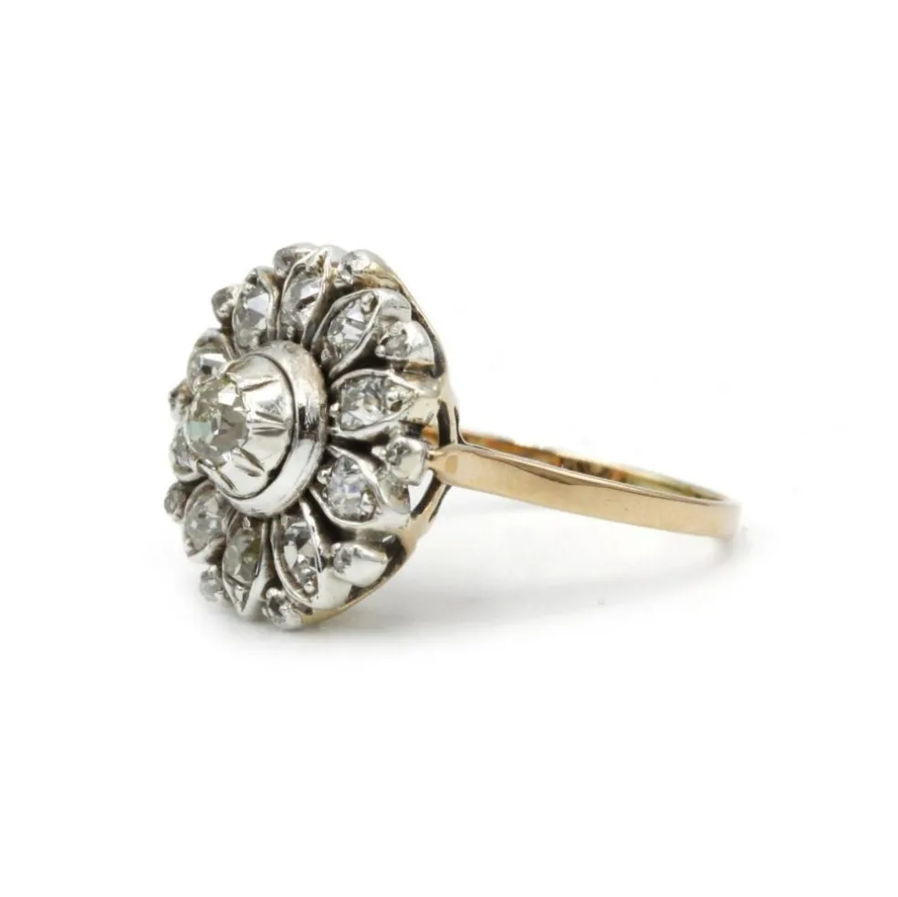 Bague or bicolore et diamants