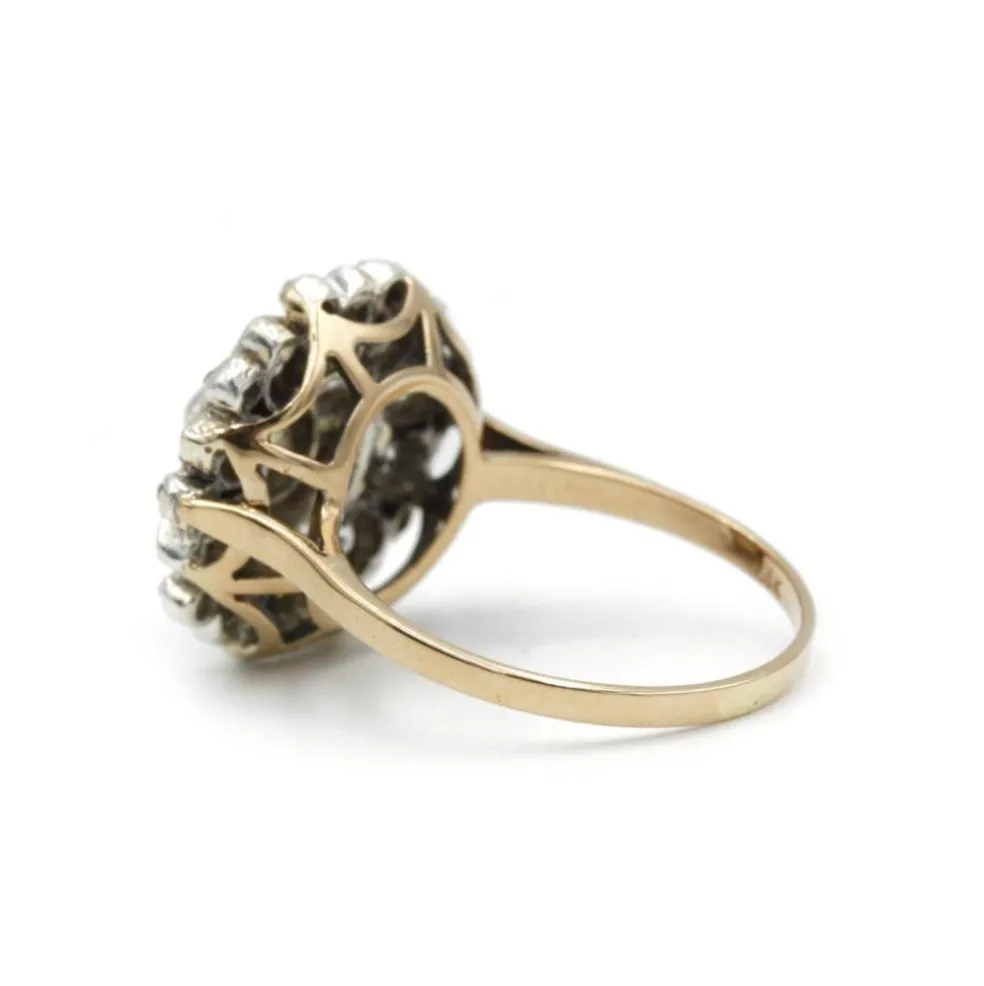 Bague or bicolore et diamants