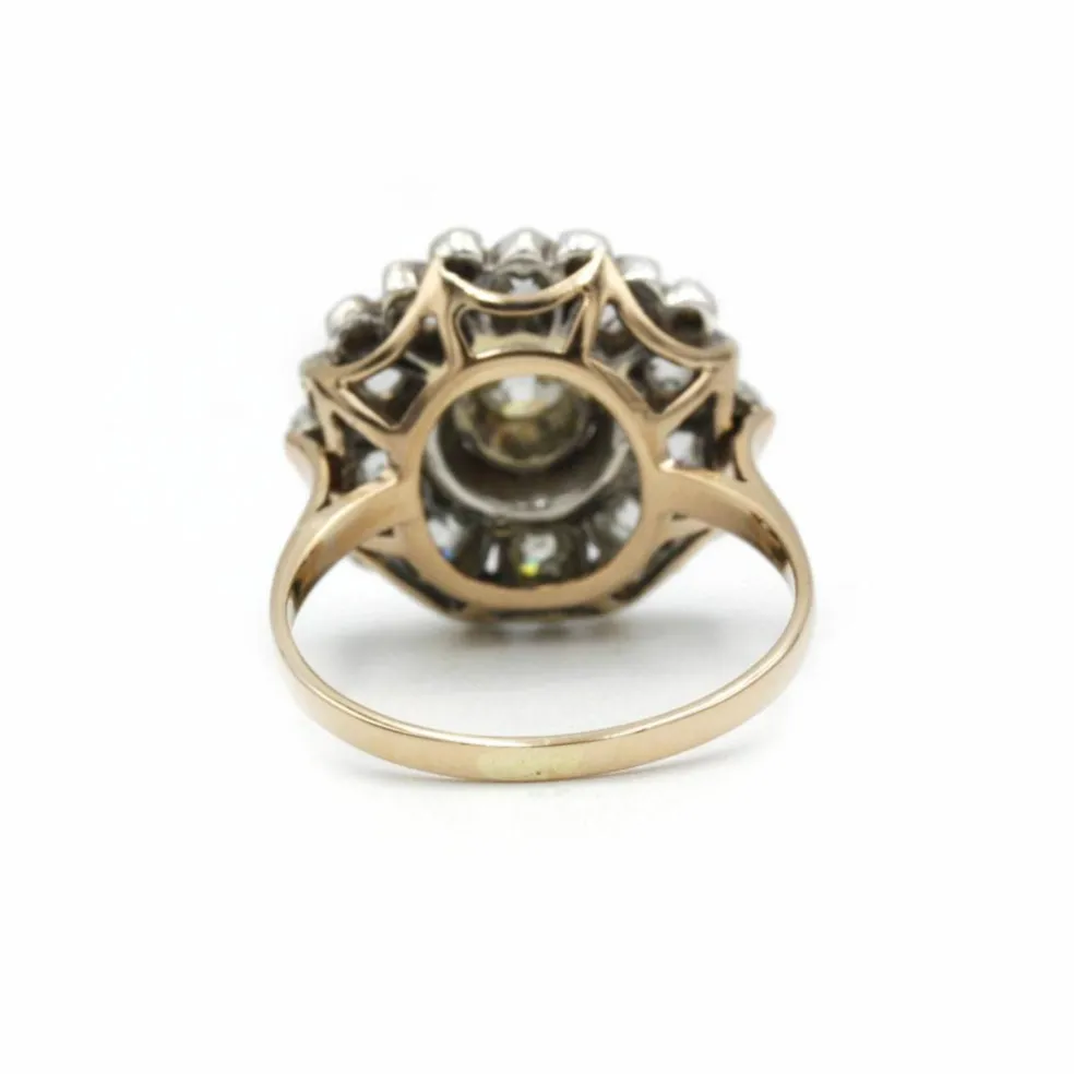Bague or bicolore et diamants